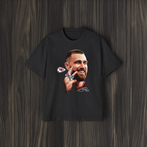 Travis Kelce Chiefs 3 Rings Player Shirt