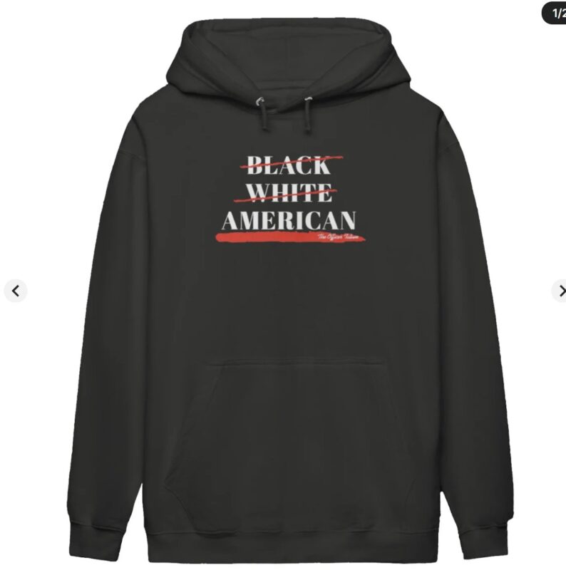 Black White American Hoodie Shirt