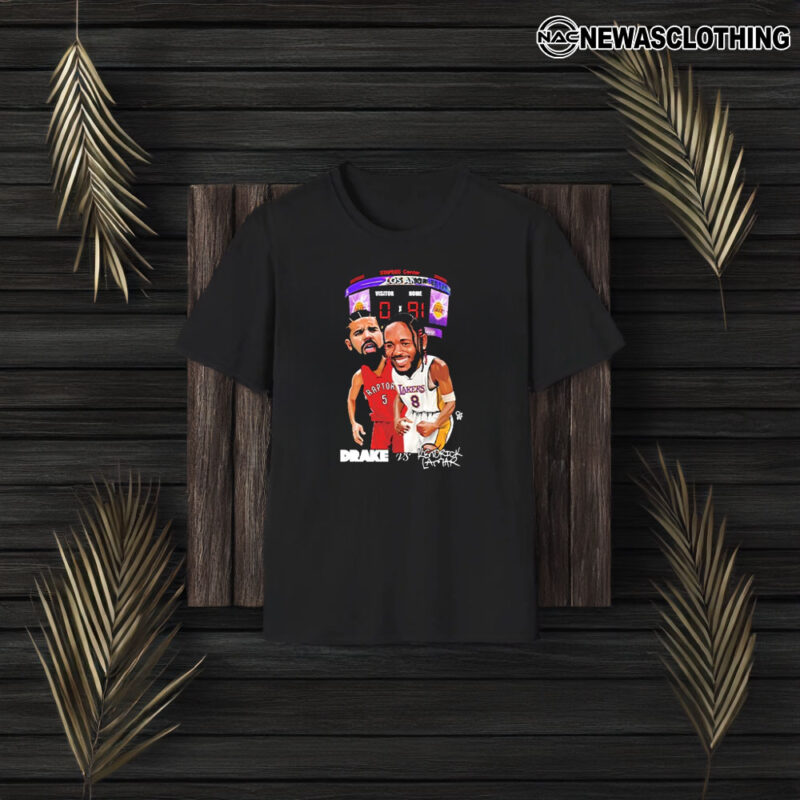 Drake Vs Kendrick Lamar Stapl’es Center Los Angeles Lakers Kdot 81 Pts T-Shirt