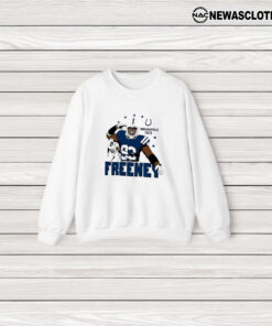 Dwight Freeney Indianapolis Colts Homage Caricature Retired Player T-Shirt