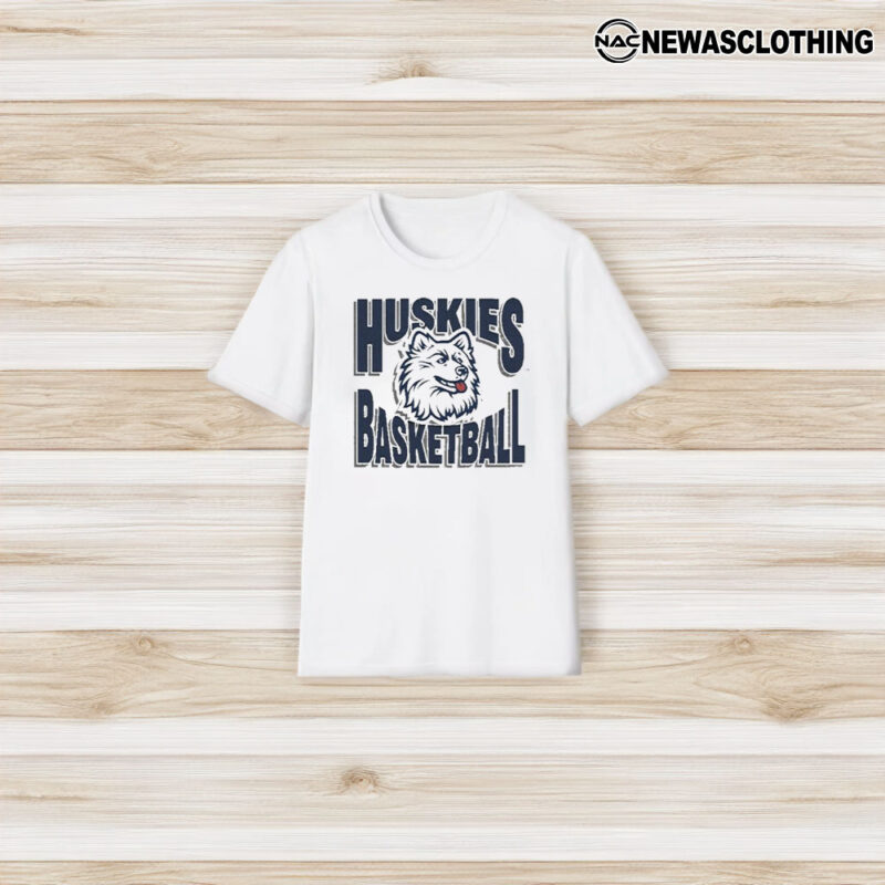 Huskies Basketball Vintage Logo Mascot T-Shirt3