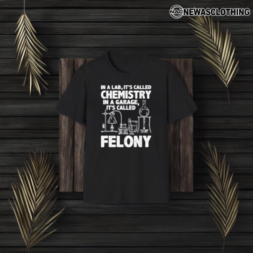 In A Lab It’s Called Chemistry In A Garage It’s Called Felony 2024 T-Shirt