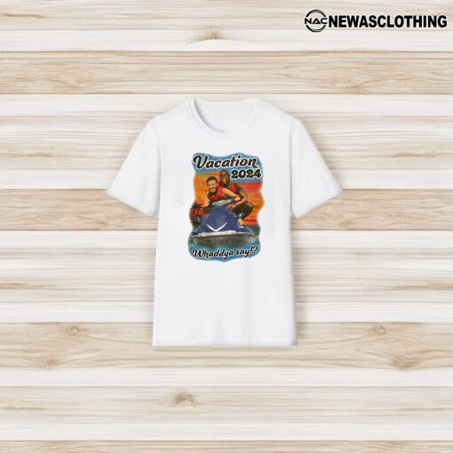 Magic Johnson And Jimmy Kimmel Vacation 2024 Whaddya Say T-Shirt