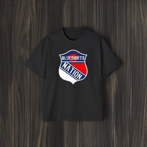 New York Rangers Blue Shirts Nation Rangers Nhl Primary Logo 2024 T-Shirt2