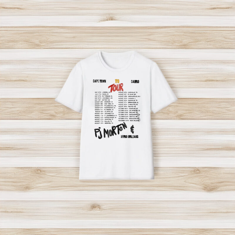 PJ Morton Capetown To Cairo Tour 2024 T-Shirt3