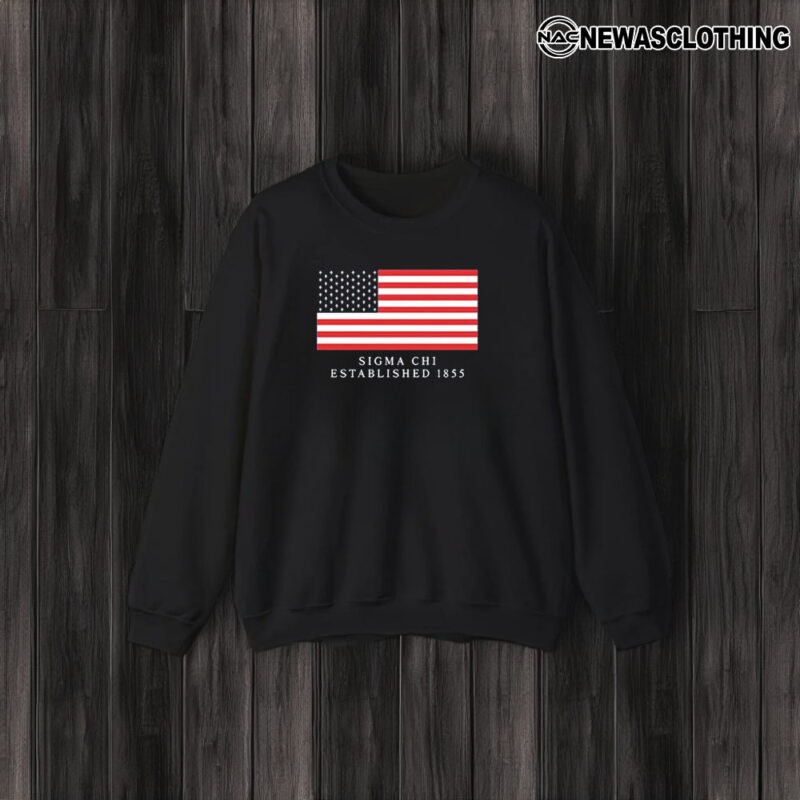 Sigma Chi Established 1855 America Flag T-Shirt