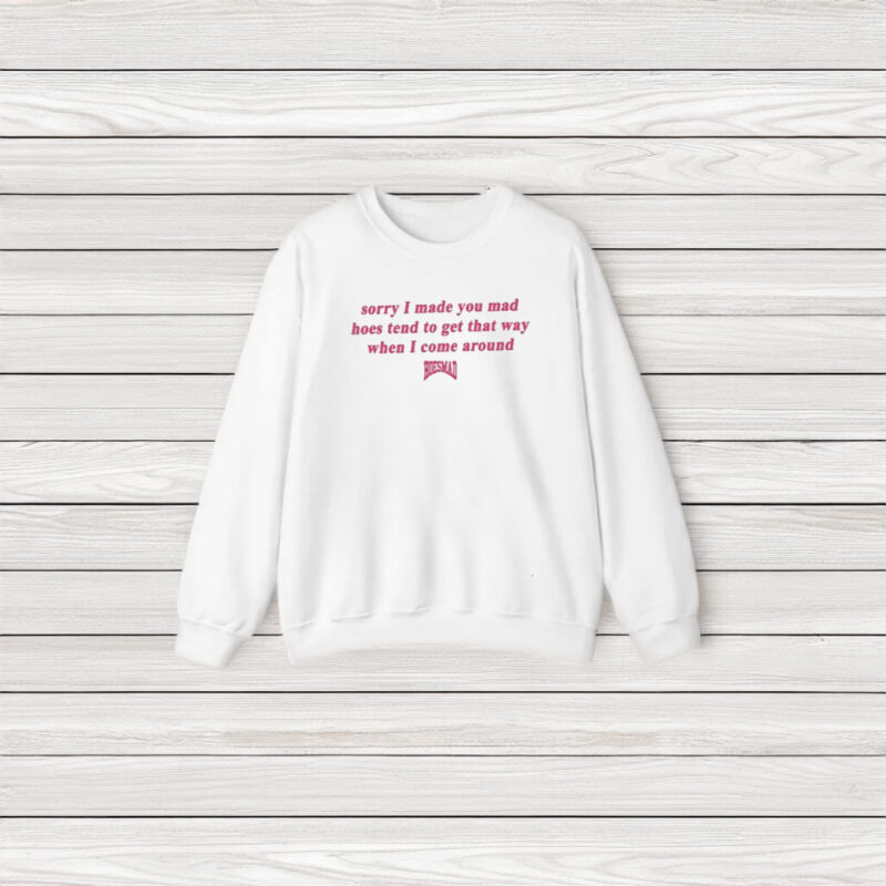 Sorry I Made You Mad Hoes Tend To Get That Way When I Come Around T-Shirt3