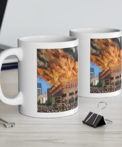 The Federal Reserve Bank in Flames Los Angeles Branch Mug