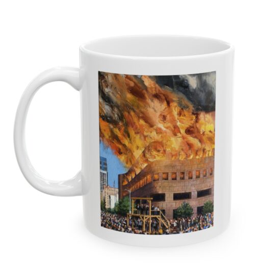 The Federal Reserve Bank in Flames Los Angeles Branch Mug Cup