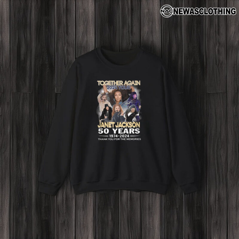 Together Again 2024 Tour Janet Jackson 50 Years 1974-2024 Thank You For The Memories Tee3