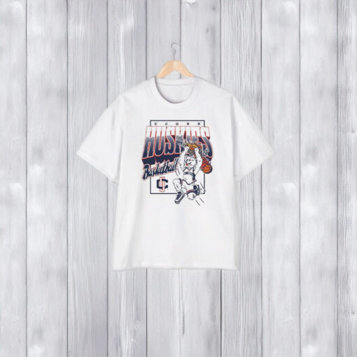 UConn Huskies Basketball Mascot Fire Ball T-Shirt