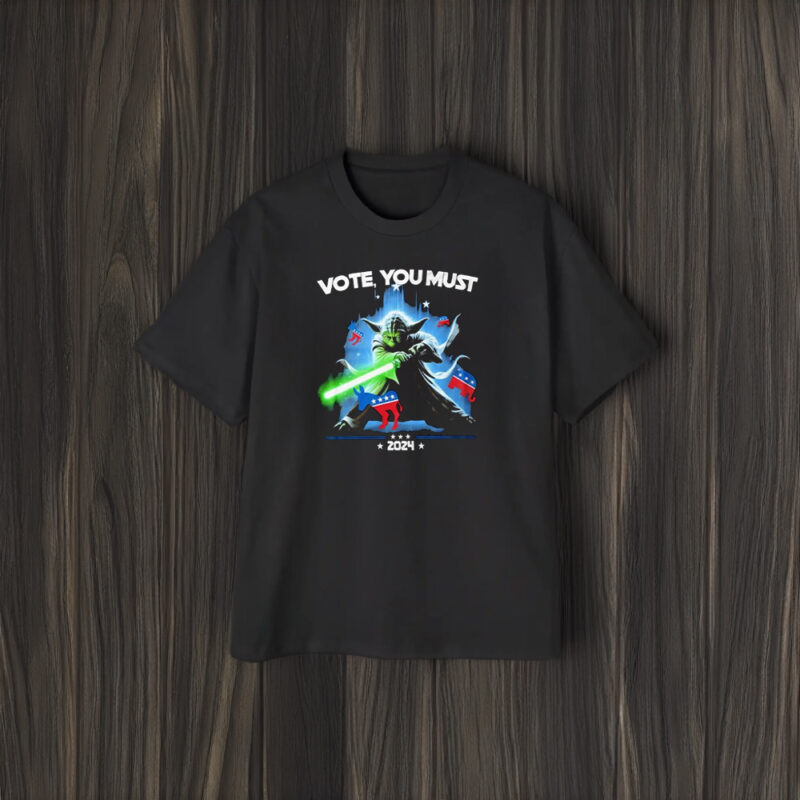 Vote You Must 2024 Yoda Star War America Donkey And Elephant T-Shirt1