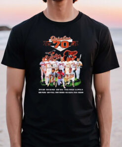 Baltimore Orioles Years Of Legends From 1954-2024 Signatures T-Shirt2