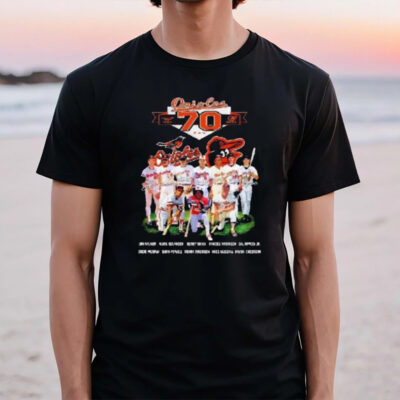 Baltimore Orioles Years Of Legends From 1954-2024 Signatures T-Shirt2