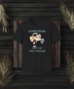 Cartoon Style Hawk Tuah Girl Spitting On The T-Shirt3