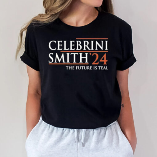 Celebrini Smith 24 The Future Is Teal T-Shirt2