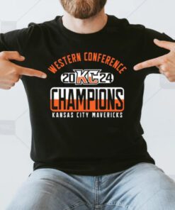 Champions Kansas City Mavericks Western Conference 2024 T-Shirt3