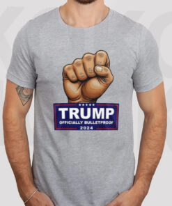 Donald Trump Assassination 2024 Maga Bulletproof Trump Fight Hand Make America Great Again T-Shirt3