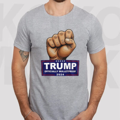 Donald Trump Assassination 2024 Maga Bulletproof Trump Fight Hand Make America Great Again T-Shirt3