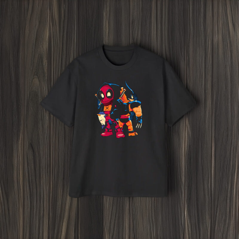 Double Healing Factor Chibi Deadpool & Wolverine T-Shirt1