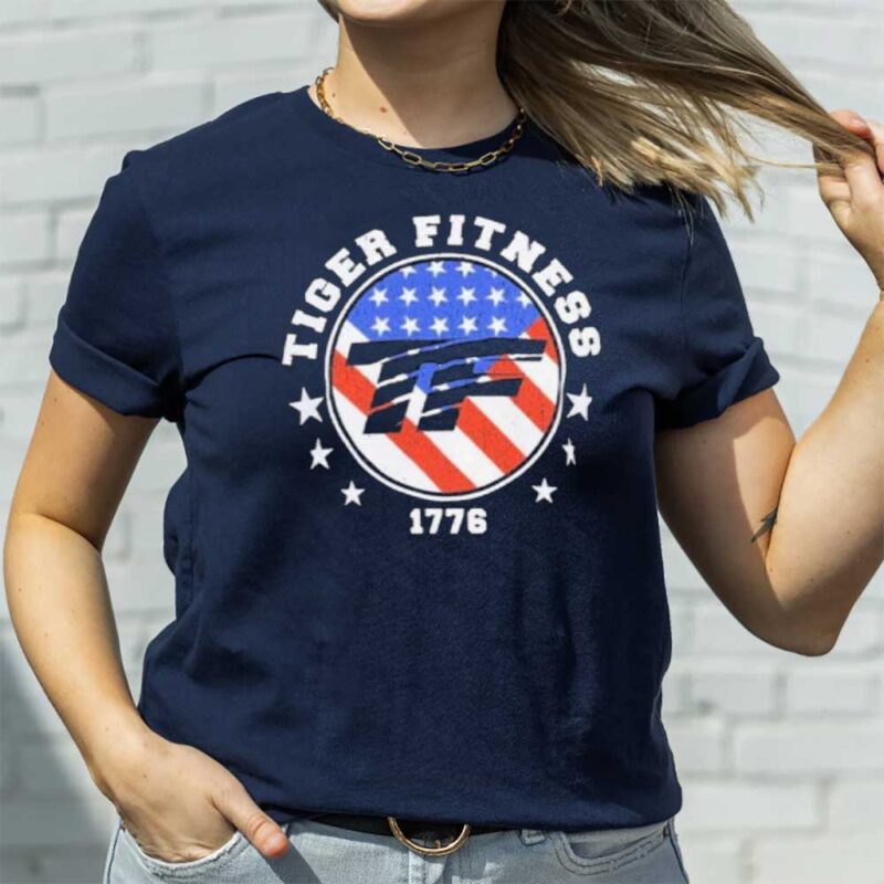 Happy Independence Day Tiger Fitness 1776 America Flag Tee3