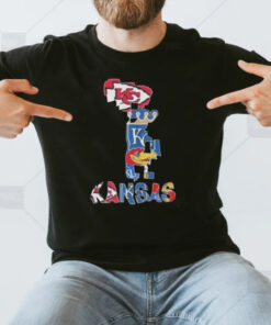 Kansas City Chiefs Royals Jayhawks Sports Teams Map 2024 T-Shirt3