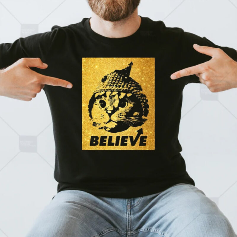 Shark Cat Solana Believe Gold T-Shirt3