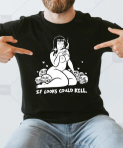 Spooky Booty If Looks Could Kill Skull Heart T-Shirt3