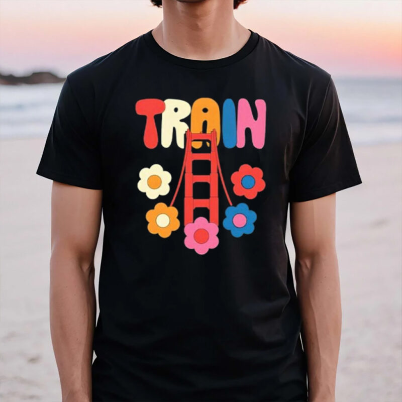 Train Golden Flowers T-Shirt3