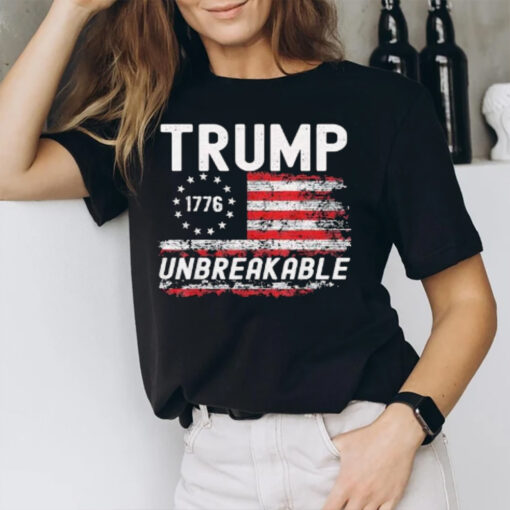 Trump Unbreakable 1776 President Donald Trump Us Flag T-Shirt2