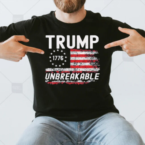 Trump Unbreakable 1776 President Donald Trump Us Flag T-Shirt3