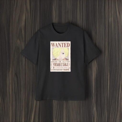 Vinsmoke Sanji Wanted Poster Dead Or Alive 2024 T-Shirt2