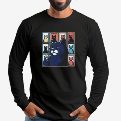 Cat Face Vibe Graphic Sweatshirt , T-shirt , Hoodie , Long Sleeve T-shirt Characteristic Emo1