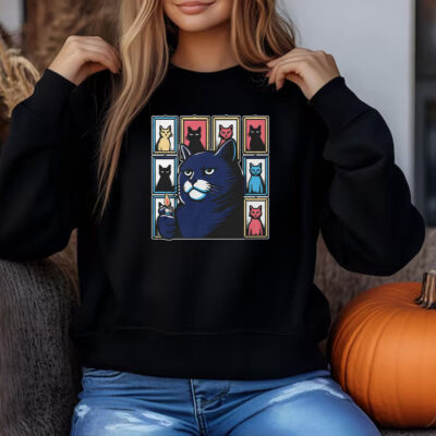 Cat Face Vibe Graphic Sweatshirt , T-shirt , Hoodie , Long Sleeve T-shirt Characteristic Emo3