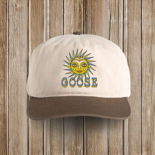 Goose Smiling Sun Snapback Hat