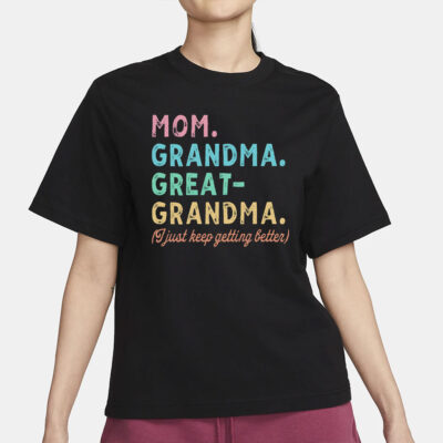 Mom Grandma Great-Grandma Shirt, Pregnancy Announcement, Gift For Great-Grandma, Baby Reveal To Family, Mother's Day Gift