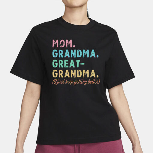 Mom Grandma Great-Grandma Shirt, Pregnancy Announcement, Gift For Great-Grandma, Baby Reveal To Family, Mother's Day Gift