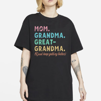 Mom Grandma Great-Grandma Shirt, Pregnancy Announcement, Gift For Great-Grandma, Baby Reveal To Family, Mother's Day Gift