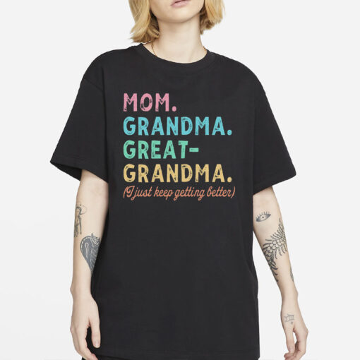 Mom Grandma Great-Grandma Shirt, Pregnancy Announcement, Gift For Great-Grandma, Baby Reveal To Family, Mother's Day Gift